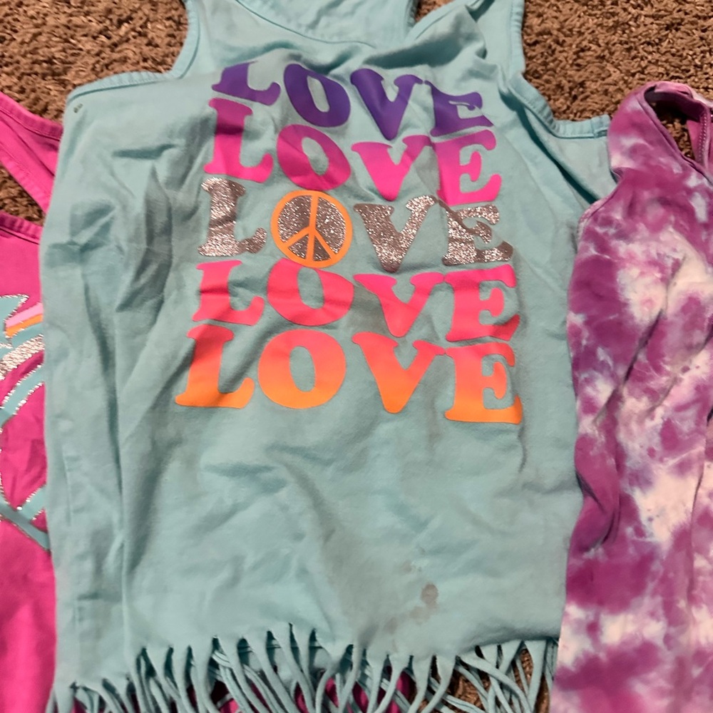 OshKosh B'gosh Blue and Pink Tank Top Love Graphic